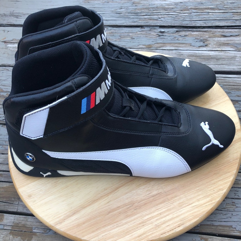 BMW Motorsport x PUMA R-Cat Mid Mens 10.5 Sneakers Black Racing Shoes 339932-01